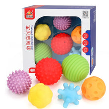 Load image into Gallery viewer, 6-11pcs Textured Multi Ball Baby Set develop tactile senses Toy Baby Touch Hand Teether Ball Training Massage Soft stress Balls