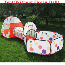 Load image into Gallery viewer, Play Tent House Ocean Ball 3PCs Crawling Tunnel Set Ocean Ball Pool Tipi Tent Play Tent Ball for Baby Toys Play Toys Pool House